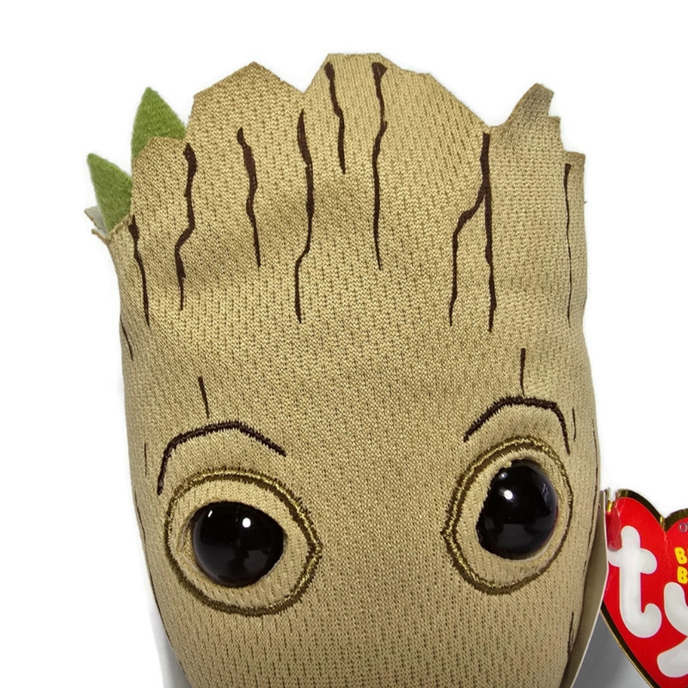 NWT TY Marvel GROOT - Soft Beanie Babies 7" Plush Superhero Baby Groot - Picture 2 of 8